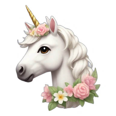 cute Unicorn with a flower crown sticker