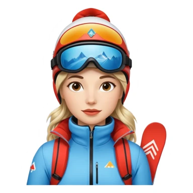 Woman Skiing , Background Matterhorn sticker