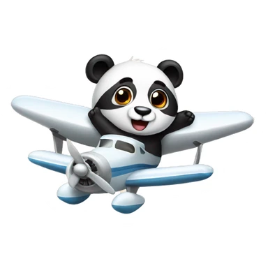 Panda flying a plane  sticker