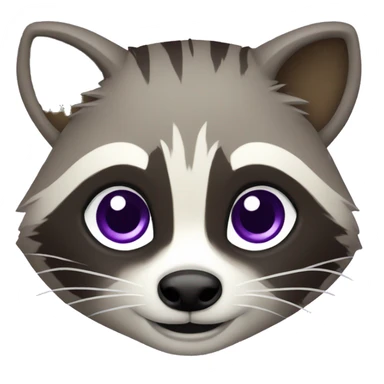 purple raccoon completo sticker