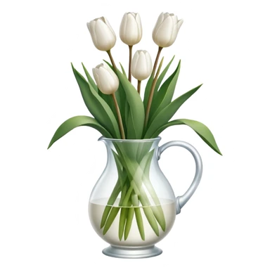 White tulips sticker