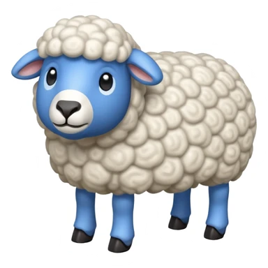 minicraft sheep blue four legs sticker