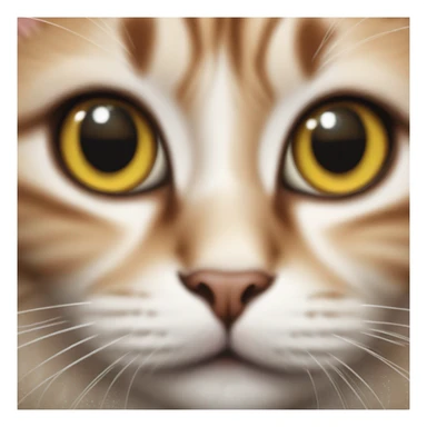 realistic cat portrait close up sticker