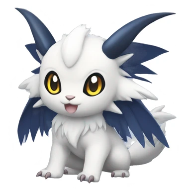 Cute Cool Kawaii Baby Nargacuga-Absol-Pokémon Full Body Detailed High Quality sticker