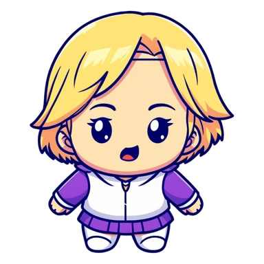 magical heroine chibi emote crying with big tears sticker