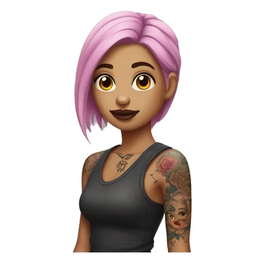 Tattooed girl sticker