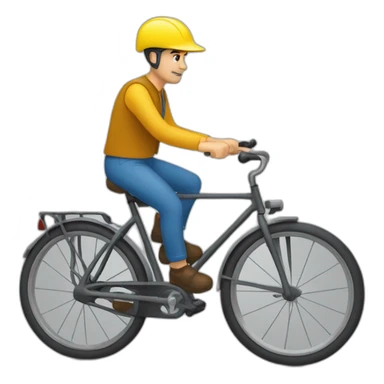 Un homme qui est sur un vélo tout terrain sticker