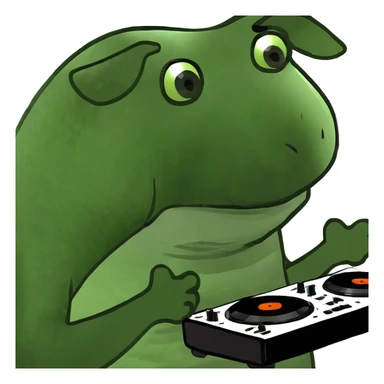 pig djing sticker