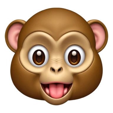 Monkey tongue out sticker