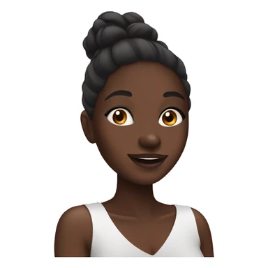 black girl doing her skincare sticker