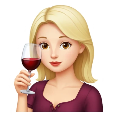 girl drinking wine sticker