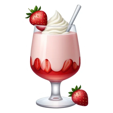 fresas con crema en vaso sticker