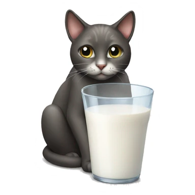 cat drinking milk sticker