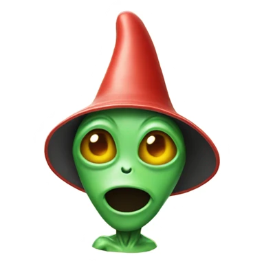 Alien wearing a chilis hat sticker