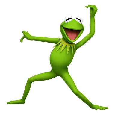 Kermit the frog dabbing sticker