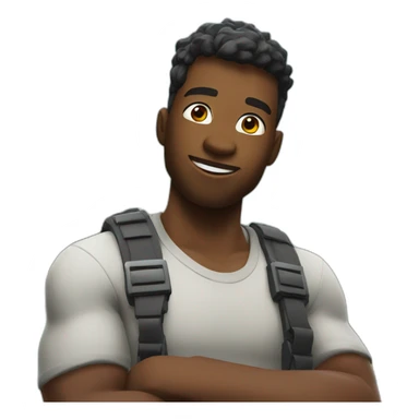 A black Guy playing Fortnite sticker