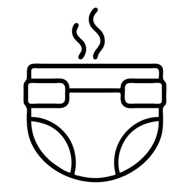 a poopy diaper, simple and clear sticker