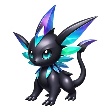  Iridescent black dark fakemon sticker