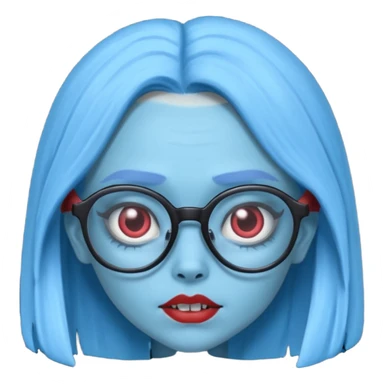 Ghoulia yelps monster high, blue skin sticker