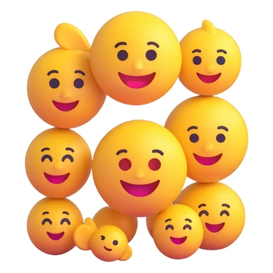 3D emoji style combining company and profile elements sticker