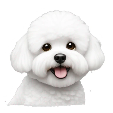 bichon frise in bath sticker