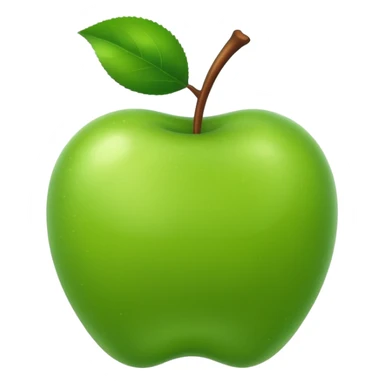 create a happy green apple sticker