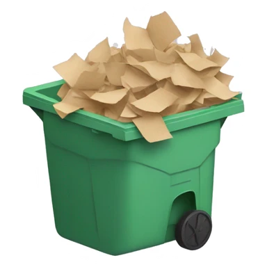 Throwing crushed paper ball in Trash can sticker