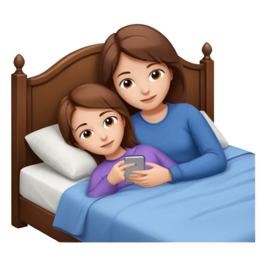 lying on bed brown hair girl just chill sticker