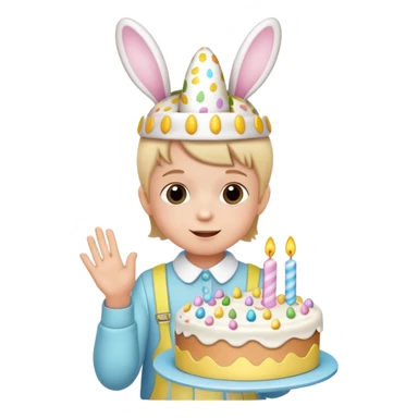 Five Year old Easter birthday sticker