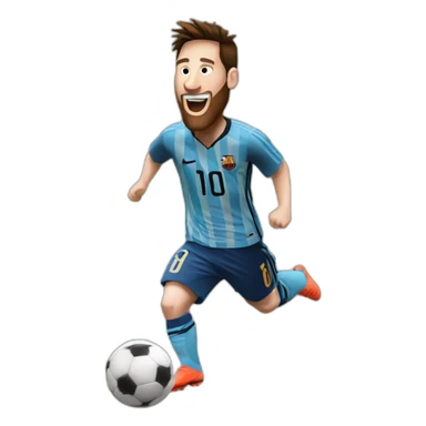 Messi scoring a goal sticker