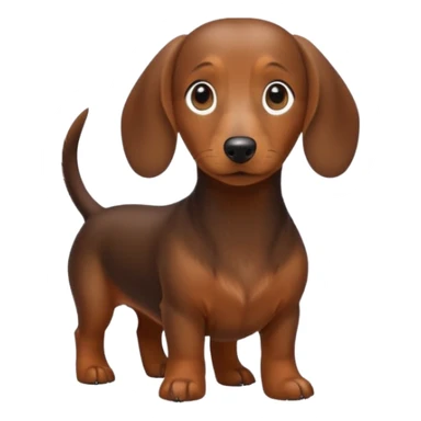 brown dachshund sticker