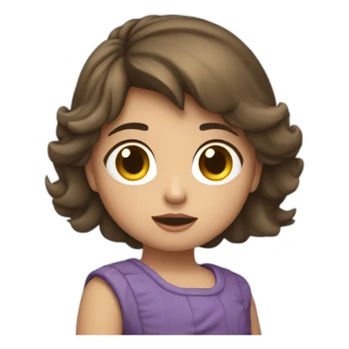 Carita de niña durmiendo  sticker