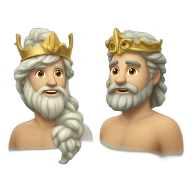 Couple poseidon (trident) et sirène sticker