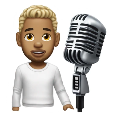 Hyper Realistic Chris Brown singing to Karruche  sticker