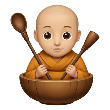 monk bowl stick sticker