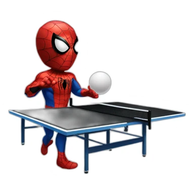 spiderman playing ping pong sticker