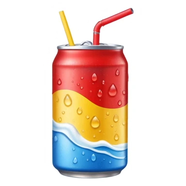 drink can blue red yellow Surfside straw sticker