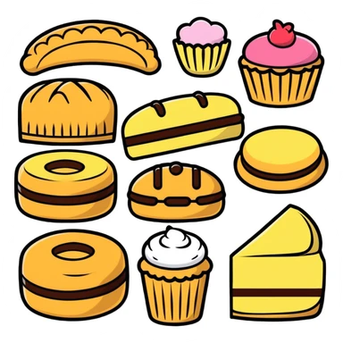 sweet pastry sticker