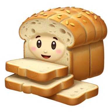 just a sliced bread load simple with cut bread slices on ground  sticker