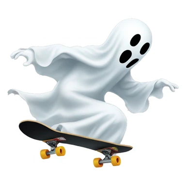 Ghost skateboarding sticker