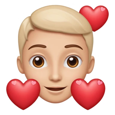 cara con ojos corazon sticker