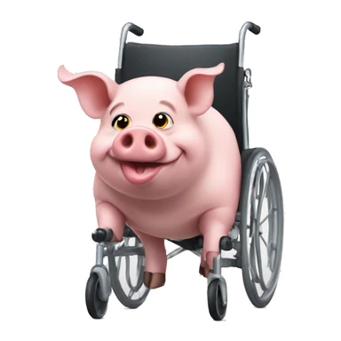 Pig in a wheelchair  sticker