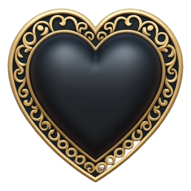 Black heart creative goth sticker