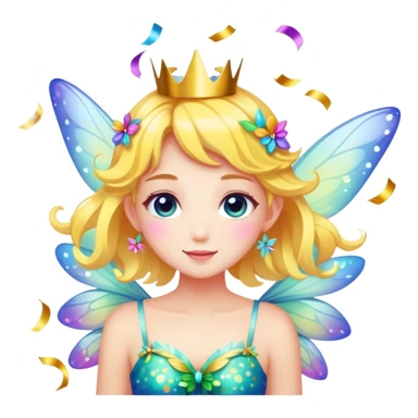 Beautiful Birthday Confetti fairy sticker
