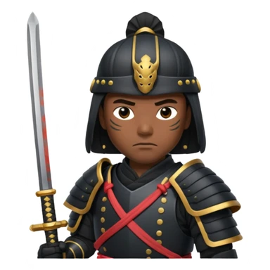 black samurai sticker