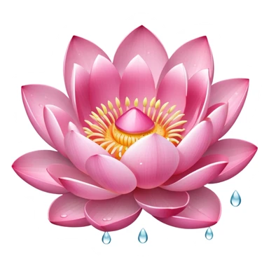 pink lotus flower, soft petals sticker