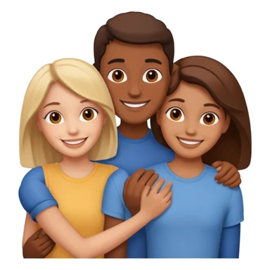 three intrelaced friends sticker