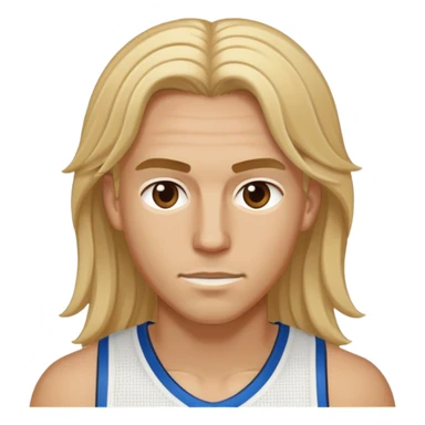white basketball player long blonde hair sticker