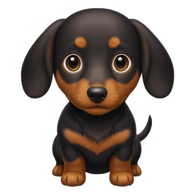 dachsund black sticker