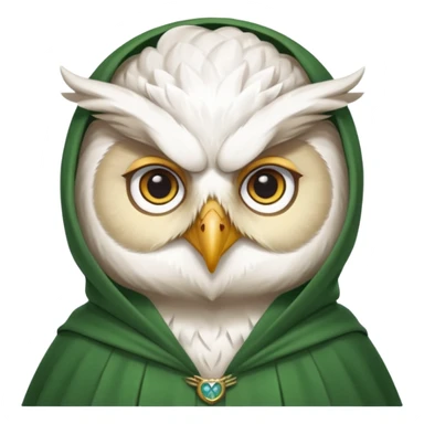 white owl professor in green cloak university sticker